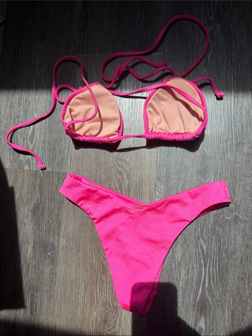 Doll Hot Pink Two-Piece Bikini Set - Picture 2 of 5